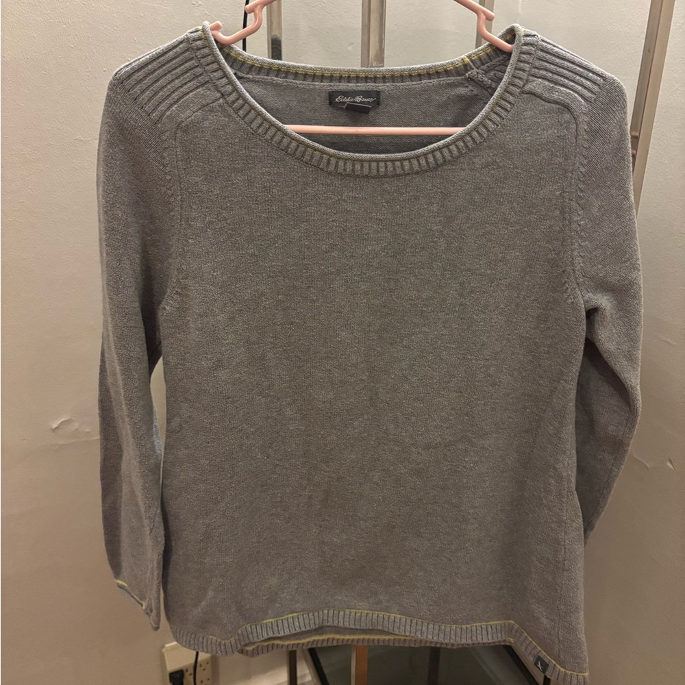 Eddie Bauer Heather Gray Knit Top